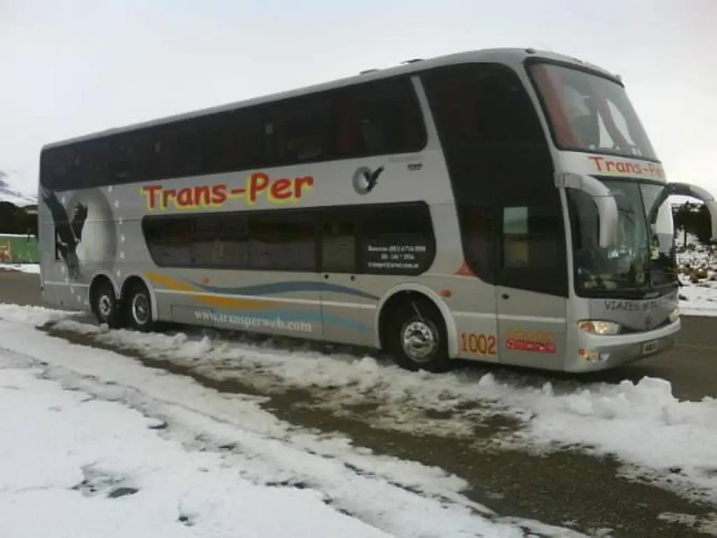 Micro doble piso de Trans-Per en la nieve